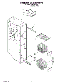 04 - Freezer Liner Parts parts for Kitchenaid Refrigerator KSRD22FTST01 from AppliancePartsPros.com