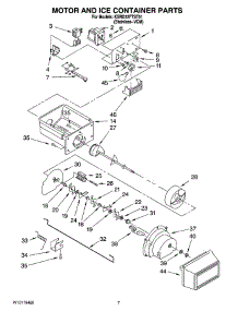 05 - Motor And Ice Container Parts parts for Kitchenaid Refrigerator KSRD22FTST01 from AppliancePartsPros.com