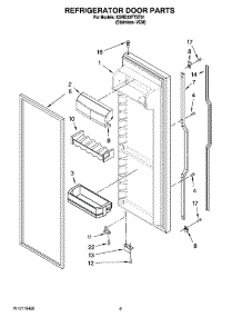 06 - Refrigerator Door Parts parts for Kitchenaid Refrigerator KSRD22FTST01 from AppliancePartsPros.com