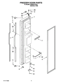 07 - Freezer Door Parts parts for Kitchenaid Refrigerator KSRD22FTST01 from AppliancePartsPros.com