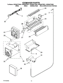 12 - Icemaker Parts, Optional Parts (Not Included) parts for Kitchenaid Refrigerator KSRS25FTBL01 from AppliancePartsPros.com