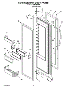 09 - Refrigerator Door Parts parts for Kitchenaid Refrigerator KSSC36FTS00 from AppliancePartsPros.com