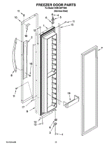 10 - Freezer Door Parts parts for Kitchenaid Refrigerator KSSC36FTS00 from AppliancePartsPros.com