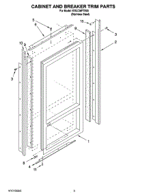 02 - Cabinet And Breaker Trim Parts parts for Kitchenaid Refrigerator KBLC36FTS00 from AppliancePartsPros.com