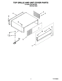 03 - Top Grille And Unit Cover Parts parts for Kitchenaid Refrigerator KBLC36FTS00 from AppliancePartsPros.com