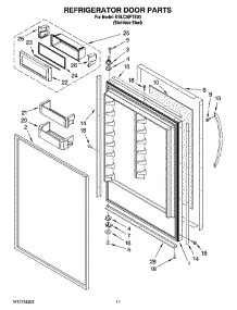 07 - Refrigerator Door Parts parts for Kitchenaid Refrigerator KBLC36FTS00 from AppliancePartsPros.com