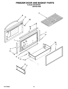 08 - Freezer Door And Basket Parts parts for Kitchenaid Refrigerator KBLC36FTS00 from AppliancePartsPros.com