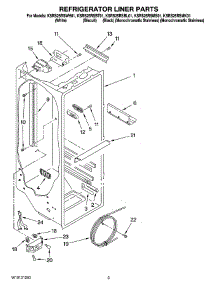 02 - Refrigerator Liner Parts parts for Kitchenaid Refrigerator KSRS25RSBL01 from AppliancePartsPros.com