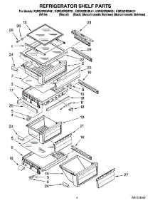 03 - Refrigerator Shelf Parts parts for Kitchenaid Refrigerator KSRS25RSBL01 from AppliancePartsPros.com