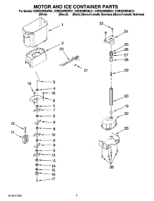 05 - Motor And Ice Container Parts parts for Kitchenaid Refrigerator KSRS25RSBL01 from AppliancePartsPros.com