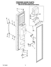 06 - Freezer Door Parts parts for Kitchenaid Refrigerator KSCS25MTMK01 from AppliancePartsPros.com