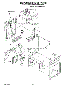 12 - Dispenser Front Parts parts for Kitchenaid Refrigerator KSSO48QTB00 from AppliancePartsPros.com