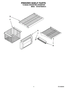 03 - Freezer Shelf Parts parts for Kitchenaid Refrigerator KSSO48QTX00 from AppliancePartsPros.com