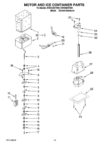09 - Motor And Ice Container Parts parts for Kitchenaid Refrigerator KSSO48QTX00 from AppliancePartsPros.com