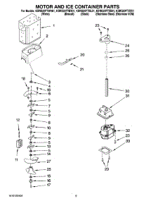 06 - Motor And Ice Container Parts parts for Kitchenaid Refrigerator KSRG22FTST01 from AppliancePartsPros.com
