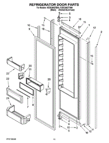 10 - Refrigerator Door Parts parts for Kitchenaid Refrigerator KSSO36QTB00 from AppliancePartsPros.com