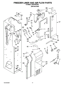 08 - Freezer Liner And Air Flow Parts parts for Kitchenaid Refrigerator KSSC48QTS00 from AppliancePartsPros.com
