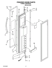 11 - Freezer Door Parts parts for Kitchenaid Refrigerator KSSC48QTS00 from AppliancePartsPros.com