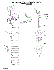 09 - Motor And Ice Container Parts parts for Kitchenaid Refrigerator KSSC42QTS00 from AppliancePartsPros.com