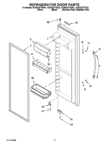 06 - Refrigerator Door Parts parts for Kitchenaid Refrigerator KSRX25FTSS01 from AppliancePartsPros.com