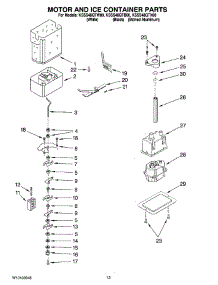 09 - Motor And Ice Container Parts parts for Kitchenaid Refrigerator KSSS48QTX00 from AppliancePartsPros.com