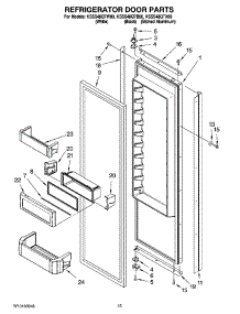10 - Refrigerator Door Parts parts for Kitchenaid Refrigerator KSSS48QTX00 from AppliancePartsPros.com