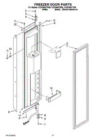 11 - Freezer Door Parts parts for Kitchenaid Refrigerator KSSS48QTX00 from AppliancePartsPros.com