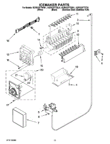 12 - Icemaker Parts, Optional Parts (Not Included) parts for Kitchenaid Refrigerator KSRX25FTWH01 from AppliancePartsPros.com