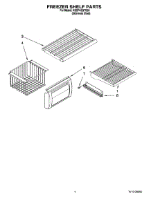 03 - Freezer Shelf Parts parts for Kitchenaid Refrigerator KSSP42QTS00 from AppliancePartsPros.com