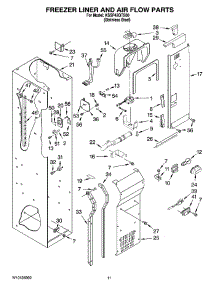 08 - Freezer Liner And Air Flow Parts parts for Kitchenaid Refrigerator KSSP42QTS00 from AppliancePartsPros.com