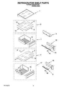 07 - Refrigerator Shelf Parts parts for Kitchenaid Refrigerator KSSC42FTS00 from AppliancePartsPros.com