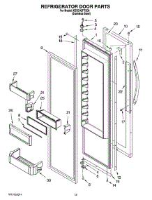 09 - Refrigerator Door Parts parts for Kitchenaid Refrigerator KSSC42FTS00 from AppliancePartsPros.com