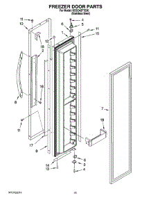 10 - Freezer Door Parts parts for Kitchenaid Refrigerator KSSC42FTS00 from AppliancePartsPros.com