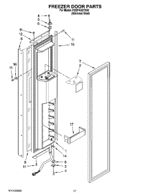 11 - Freezer Door Parts parts for Kitchenaid Refrigerator KSSP42QTS00 from AppliancePartsPros.com