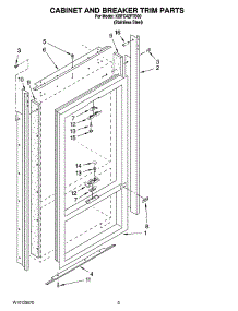 02 - Cabinet And Breaker Trim Parts parts for Kitchenaid Refrigerator KBFC42FTS00 from AppliancePartsPros.com