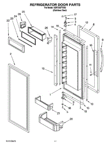 07 - Refrigerator Door Parts parts for Kitchenaid Refrigerator KBFC42FTS00 from AppliancePartsPros.com