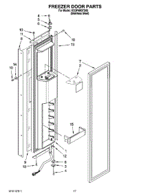 11 - Freezer Door Parts parts for Kitchenaid Refrigerator KSSP48QTS00 from AppliancePartsPros.com