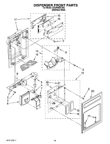 12 - Dispenser Front Parts parts for Kitchenaid Refrigerator KSSP48QTS00 from AppliancePartsPros.com