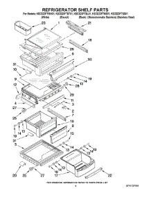 03 - Refrigerator Shelf Parts parts for Kitchenaid Refrigerator KSCS23FTBT01 from AppliancePartsPros.com