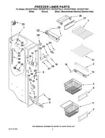 04 - Freezer Liner Parts parts for Kitchenaid Refrigerator KSCS23FTBT01 from AppliancePartsPros.com