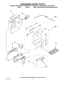 08 - Dispenser Front Parts parts for Kitchenaid Refrigerator KSCS23FTSS01 from AppliancePartsPros.com