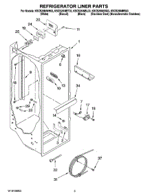 02 - Refrigerator Liner Parts parts for Kitchenaid Refrigerator KSCS25INWH03 from AppliancePartsPros.com