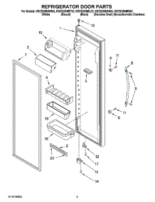 06 - Refrigerator Door Parts parts for Kitchenaid Refrigerator KSCS25INWH03 from AppliancePartsPros.com