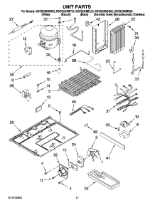 11 - Unit Parts parts for Kitchenaid Refrigerator KSCS25INWH03 from AppliancePartsPros.com