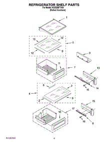 07 - Refrigerator Shelf Parts parts for Kitchenaid Refrigerator KSSS36FTX00 from AppliancePartsPros.com