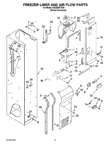 08 - Freezer Liner And Air Flow Parts parts for Kitchenaid Refrigerator KSSS36FTX00 from AppliancePartsPros.com