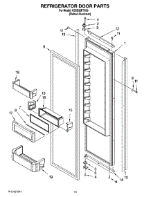09 - Refrigerator Door Parts parts for Kitchenaid Refrigerator KSSS36FTX00 from AppliancePartsPros.com