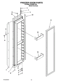10 - Freezer Door Parts parts for Kitchenaid Refrigerator KSSS36FTX00 from AppliancePartsPros.com