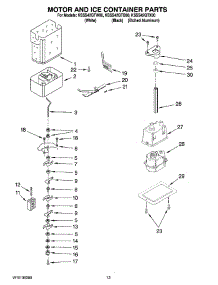 09 - Motor And Ice Container Parts parts for Kitchenaid Refrigerator KSSS42QTW00 from AppliancePartsPros.com