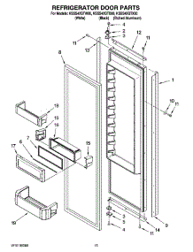 10 - Refrigerator Door Parts parts for Kitchenaid Refrigerator KSSS42QTW00 from AppliancePartsPros.com